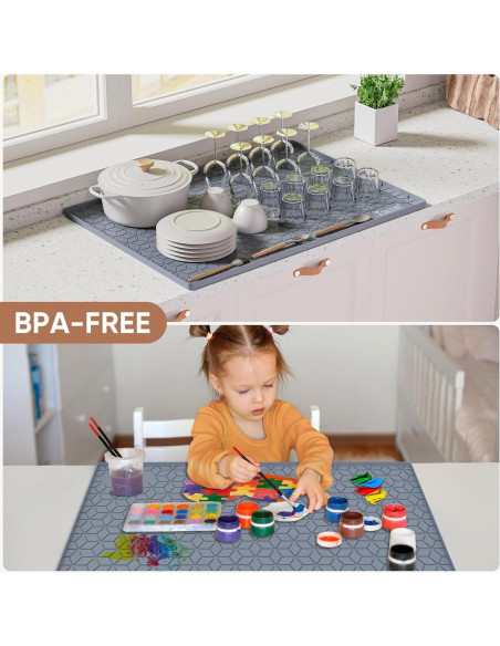 Alfombrilla Bajo Fregadero BALEINE 55.88x71.12cm Silicona Azul