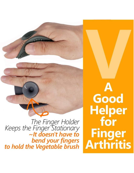 Cepillo Limpiador de Verduras ZEMOZEN - Silicona Flexible Gris