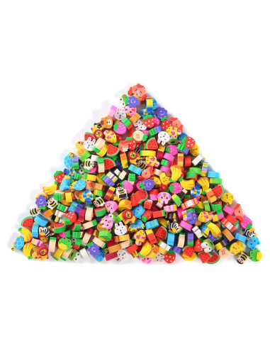 300 Gomas de Borrar Mini TDOCK Surtido Animales y Frutas