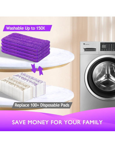 Paños Reutilizables para Mopa Eléctrica Swiffer - 2 Paquete