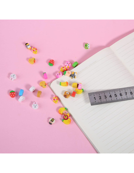 300 Gomas de Borrar Mini TDOCK Surtido Animales y Frutas