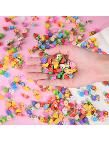 300 Gomas de Borrar Mini TDOCK Surtido Animales y Frutas