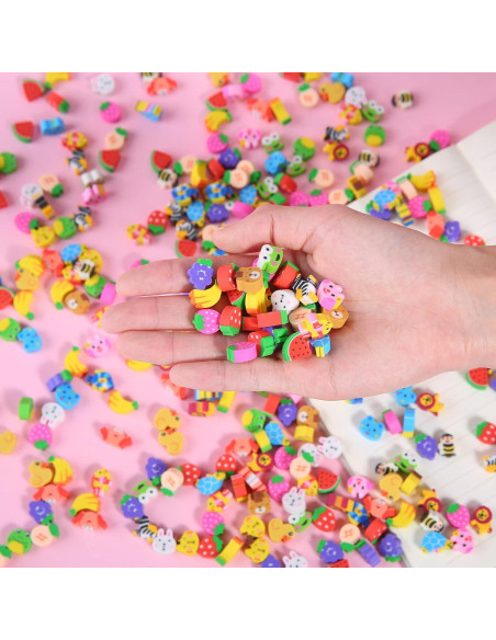 300 Gomas de Borrar Mini TDOCK Surtido Animales y Frutas