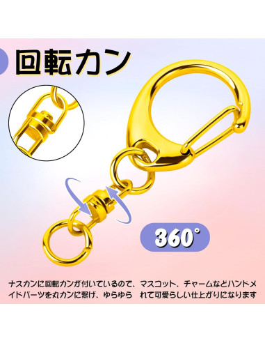 Cierre de Langosta Roctee 50 Piezas Dorado para Llaveros