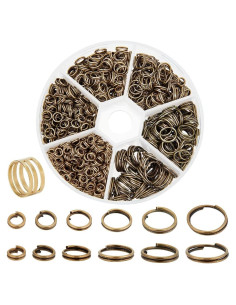 Anillos de División de Hierro Bronce Antiguo PH PandaHall 900 Pcs 4-10mm