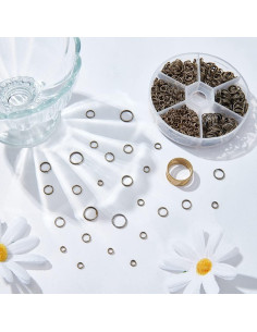 Anillos de División de Hierro Bronce Antiguo PH PandaHall 900 Pcs 4-10mm 2