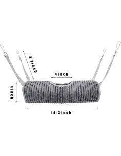 Hamaca Colgante para Hurones WOLEDOE - Túnel Gris 36.3x10.2 cm 2
