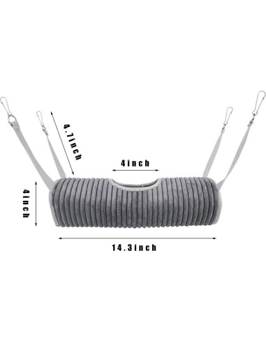 Hamaca Colgante para Hurones WOLEDOE - Túnel Gris 36.3x10.2 cm