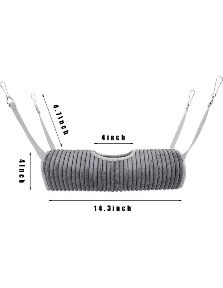 Hamaca Colgante para Hurones WOLEDOE - Túnel Gris 36.3x10.2 cm