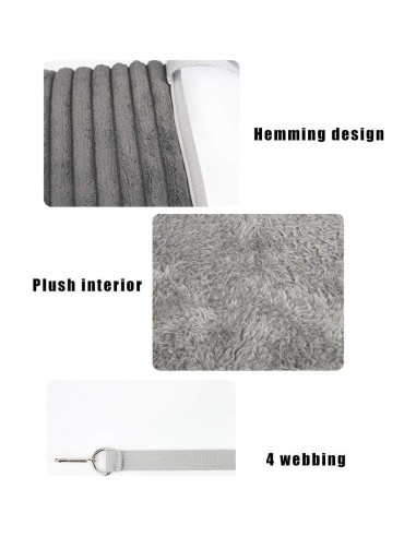 Hamaca Colgante para Hurones WOLEDOE - Túnel Gris 36.3x10.2 cm