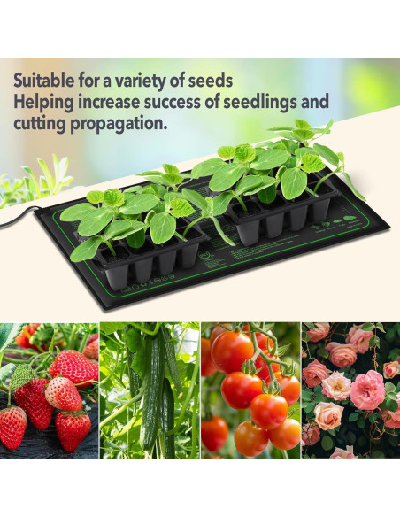 Alfombrilla Térmica Ruyyi 50.8x25.4 cm para Plántulas Alfombrilla Térmica Ruyyi 50.8x25.4 cm para Plántulas