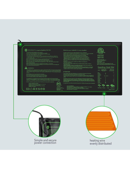 Alfombrilla Térmica Ruyyi 50.8x25.4 cm para Plántulas Alfombrilla Térmica Ruyyi 50.8x25.4 cm para Plántulas