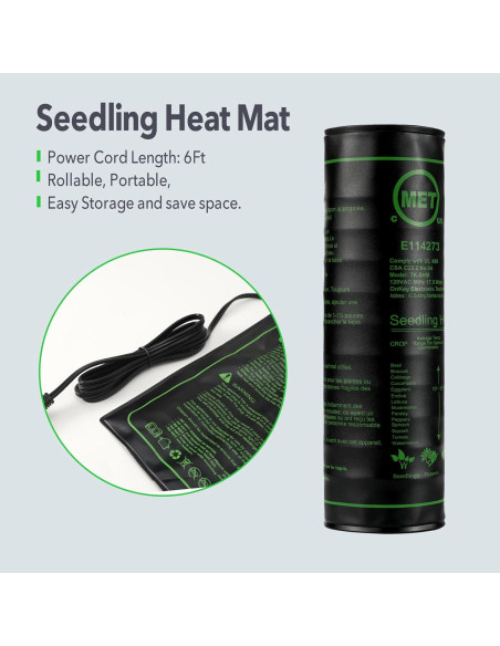 Alfombrilla Térmica Ruyyi 50.8x25.4 cm para Plántulas Alfombrilla Térmica Ruyyi 50.8x25.4 cm para Plántulas