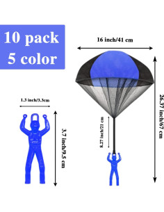 Juguetes Paracaídas Juuxncgv Paquete de 10 Multicolores 2