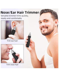 Recortador de Vello Nasal Profesional Tipo-C Recargable 2