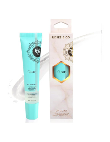 Brillo Labial Vegano Rosee & Co 14.79 ml Hidratante Transparente