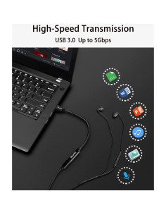 Adaptador USB C hembra a USB A macho 1.2M SOLMIMI 2