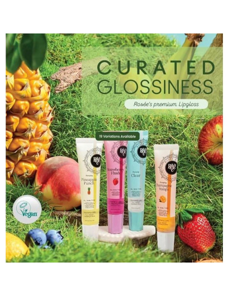 Brillo Labial Vegano Rosee & Co 14.79 ml Hidratante Transparente Brillo Labial Vegano Rosee & Co 14.79 ml Hidratante Transparente