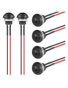Interruptor Momentáneo Impermeable VEXUNGA 12MM Negro 6Pcs
