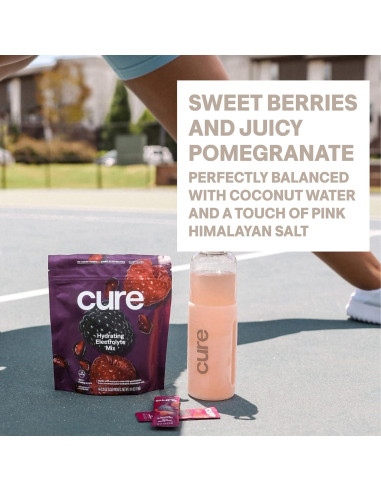 Cure Hydration Bebida Electrolítica Baya Granada 14 Paquetes