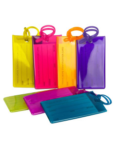 7 Etiquetas de Equipaje TravelMore de Silicona Flexible