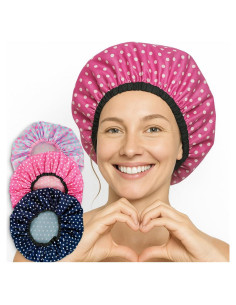 Gorros de Ducha Reutilizables UB-STORE 3 Colores para Cabello