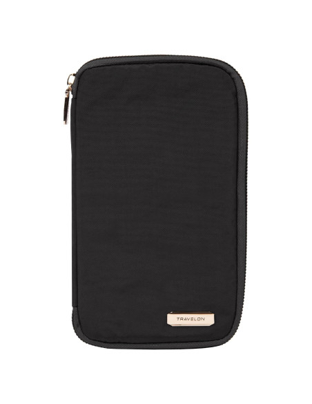 Billetera de Pasaporte Travelon con Bloqueo RFID - Negro