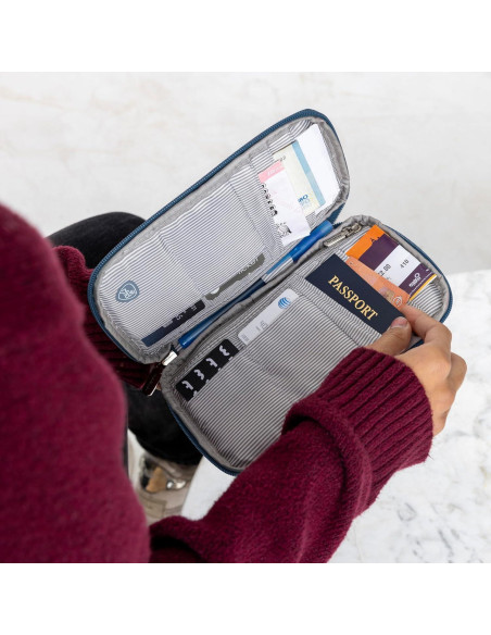 Billetera de Pasaporte Travelon con Bloqueo RFID - Negro