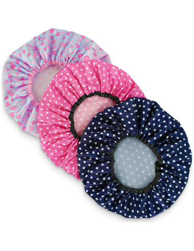 Gorros de Ducha Reutilizables UB-STORE 3 Colores para Cabello