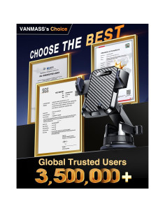 Soporte para Teléfono de Coche VANMASS CTVK13 Negro Ajustable 2