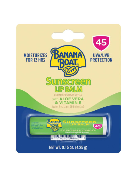 Bálsamo Labial Banana Boat SPF 45 con Aloe Vera 4.25g