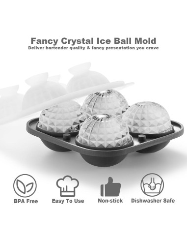 Molde de Hielo Nax Caki en Forma de Bola de Cristal 2P