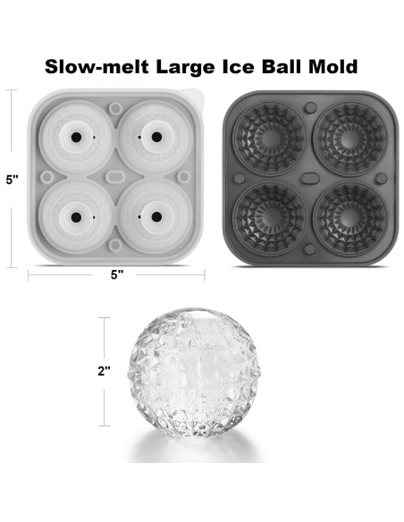 Molde de Hielo Nax Caki en Forma de Bola de Cristal 2P