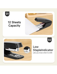 Mini Grapadora BOCYTEOPR con Quitagrapas - Compacta y Portátil 2