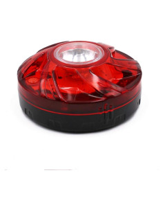 Baliza de Alerta LED Tumecos HS81 con Base Magnética - Rojo