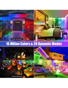 Barras de Luz LED RGB Bosite 50W 2 Piezas IP66 Control APP 2