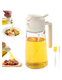 Rociador de Aceite Keethem 470ml Vidrio Transparente 2 en 1