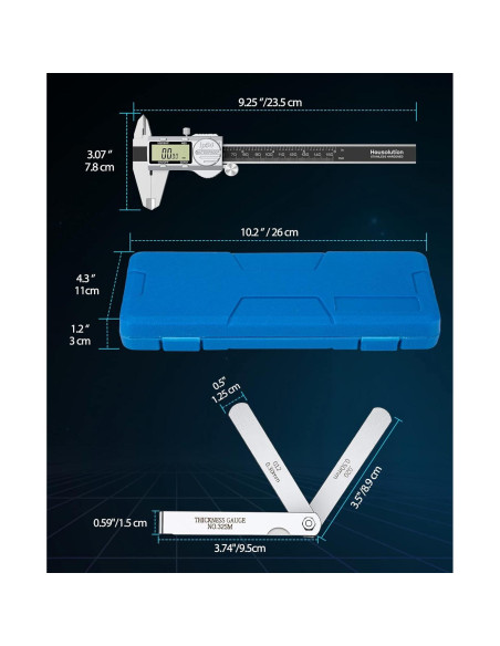 Calibrador Digital Housolution 15 cm ABS IP54 Acero Inoxidable