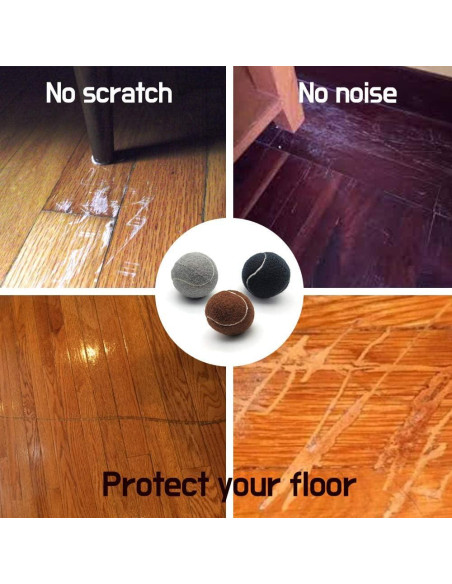 Juego de 4 Protectores de Silla Clairla - Pelotas de Tenis Antirrayas