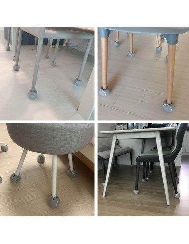 Juego de 4 Protectores de Silla Clairla - Pelotas de Tenis Antirrayas