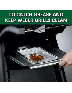 Bandejas de Goteo Desechables Whaleme 20 Pcs para Parrillas Weber 2