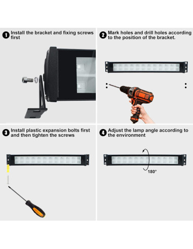 Barras de Luz LED RGB Bosite 50W 2 Piezas IP66 Control APP