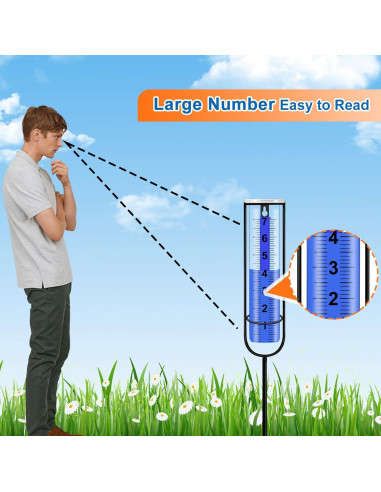 Pluviómetro Adofect a Prueba de Heladas 62.5 cm - Medición de Lluvia