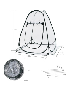 Invernadero Pop-up Gardzen 68.5x68.5x78.7 cm para Plantas 2