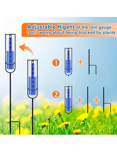 Pluviómetro Adofect a Prueba de Heladas 62.5 cm - Medición de Lluvia