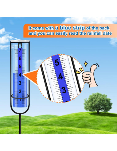 Pluviómetro Adofect a Prueba de Heladas 62.5 cm - Medición de Lluvia