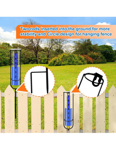 Pluviómetro Adofect a Prueba de Heladas 62.5 cm - Medición de Lluvia