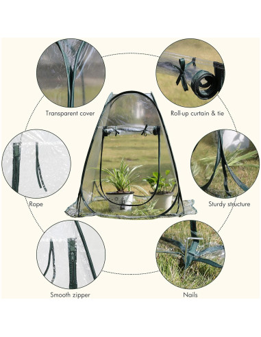 Invernadero Pop-up Gardzen 68.5x68.5x78.7 cm para Plantas
