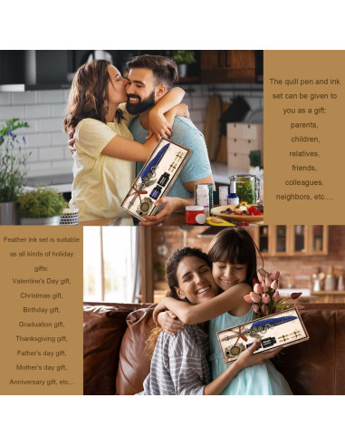 Juego de Plumas de Caligrafía NC Azul con Tinta y Puntas