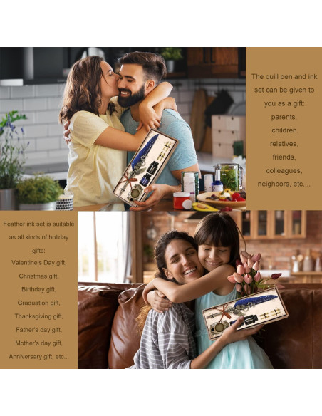 Juego de Plumas de Caligrafía NC Azul con Tinta y Puntas